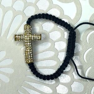 Rhinestone Cross Bracelet